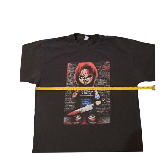 Chucky Adult Chucky Mugshot Horror Slasher Black T-Shirt Large‎ - Picture 3 of 5